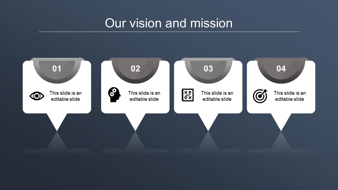 vision and mission ppt-our vision and mission-gray